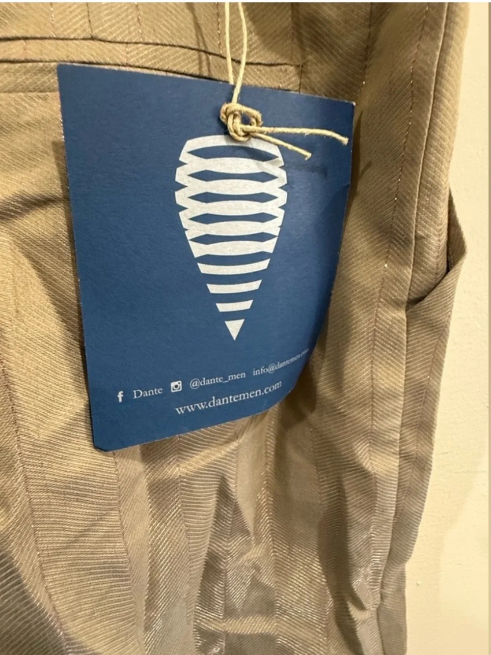 DANTE Men's Pleated Chino Pants in Taupe